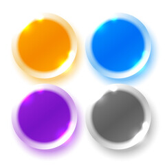 colorful circular buttons in glass style