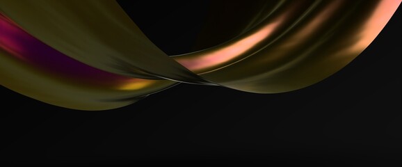 Abstract fluid gradient shape flowing