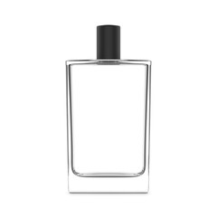 transparent glass bottle for perfume.