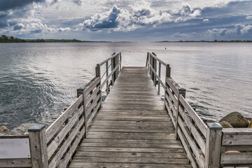 Naklejka premium Hoeruphav marina on the Gendarmstiern walking path in Denmark