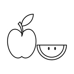 Obraz premium food and fruit icon