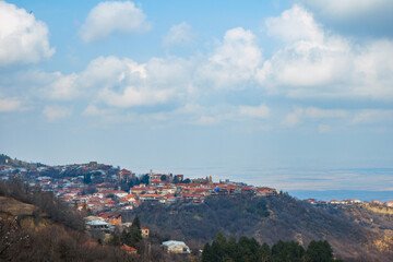 Landscape of Sighnaghi town in Kaheti region of Georgia....