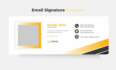 Email Signature Template Design, Trendy email signature,