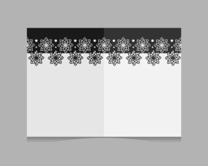 Blank paper template for greeting and invitation card wedding design