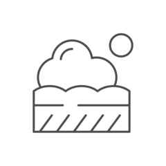 Skin cleaning line outline icon