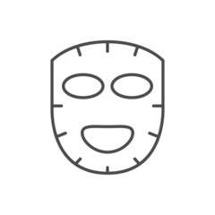 Cosmetology mask line outline icon