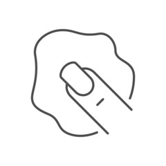 Cream applying line outline icon