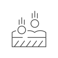 Skin mineralization line outline icon