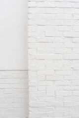 White brick wall background texture