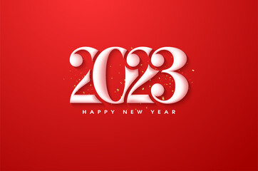 Fototapeta na wymiar 2023, Happy New Year Background illustration