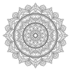Floral mandala background design.