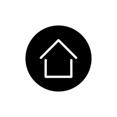 Home line icon in black round