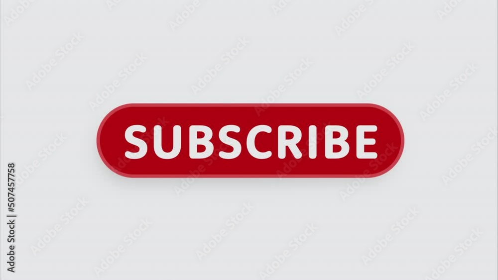 Leinwandbilder subscribe. hand click icon. finger click icon. motion graphics