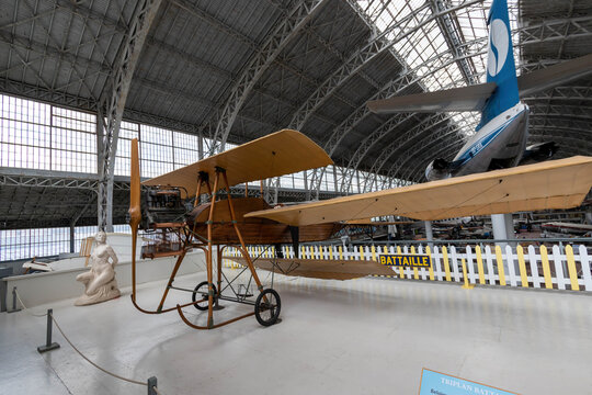 Brussels, Belgium - July 17, 2018: The Battaile triplan in the Royal Museum of the Armed Forces and Military History