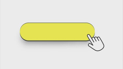 Click here button. Promotion sign. Motion graphics - Powered by Adobe