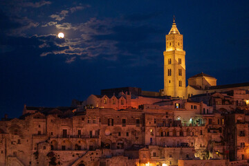 Fototapeta na wymiar night view of Matera