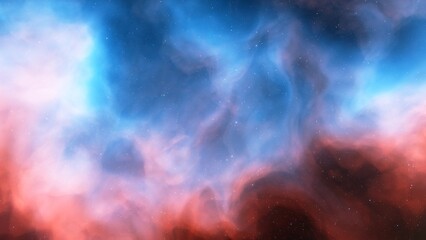 bright nebula, nebula in space, majestic red-purple nebula, beautiful space background 3D render