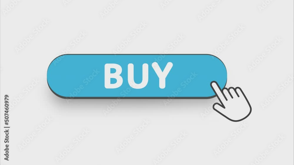 Poster buy. hand click icon. finger click icon. motion graphics