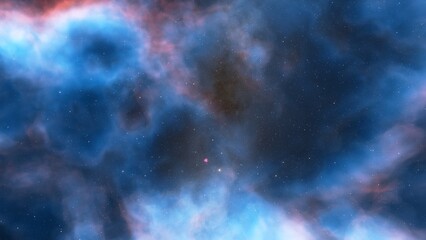 bright nebula, nebula in space, majestic red-purple nebula, beautiful space background 3D render