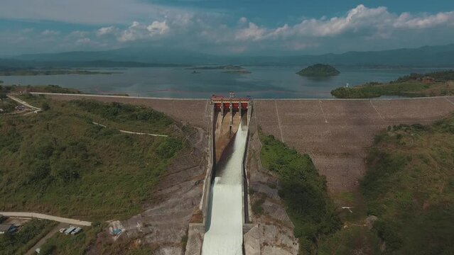 Jatigede Reservoir Dam Cimanuk River Sumedang, West Java, Indonesia