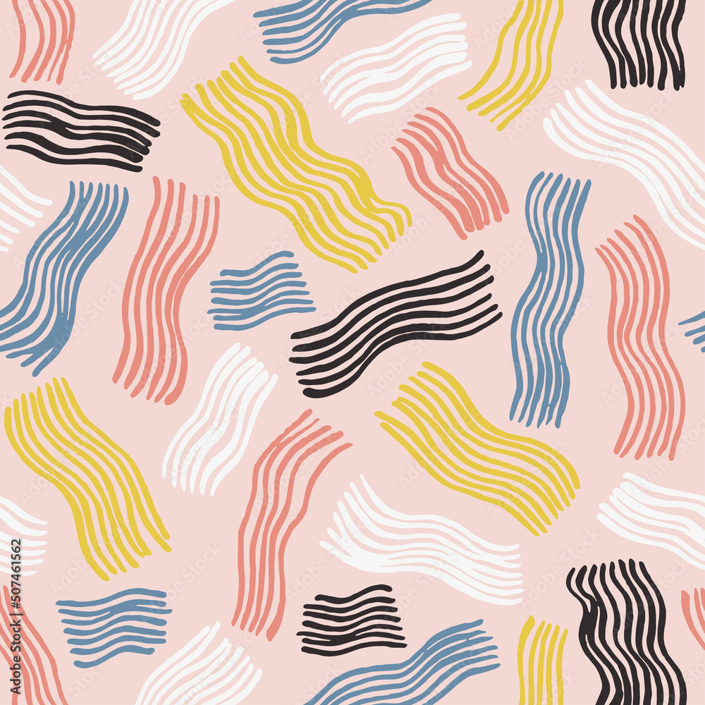 Poster seamless abstract hand drawn pattern