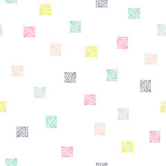 Seamless abstract pattern with dotted squares