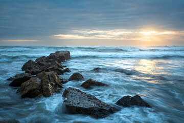 Obraz premium Ericeira Strand im Sonnenuntergang