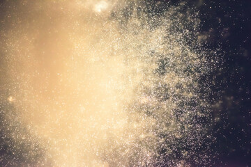 Colorful closeup fireworks light up the sky