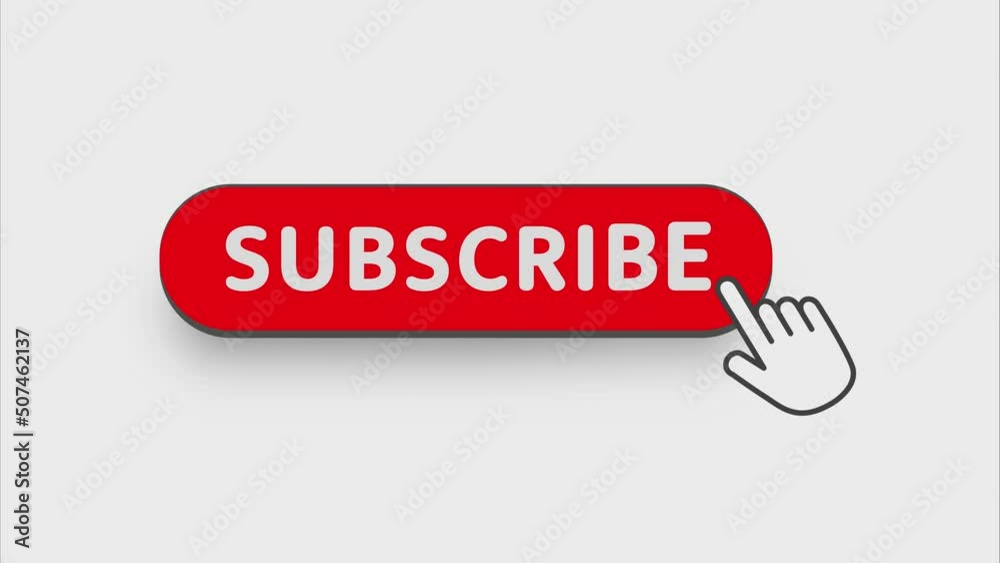 Leinwandbilder subscribe. hand click icon. finger click icon. motion graphics