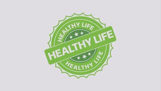 Healthy life stamp. Healthy life round grunge sign