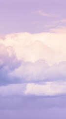 NSTA Story Template Backgrounds. Twilight sky with effect of light pastel colors. Colorful sunset of soft clouds. 9:16 Aspect Ratio