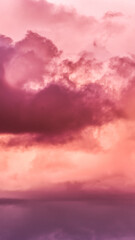 NSTA Story Template Backgrounds. Twilight sky with effect of living coral  colors. Colorful sunset...
