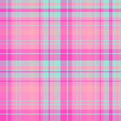 Seamless pattern in marvellous morning pink and light mint green colors for plaid, fabric, textile, clothes, tablecloth and other things. Vector image.