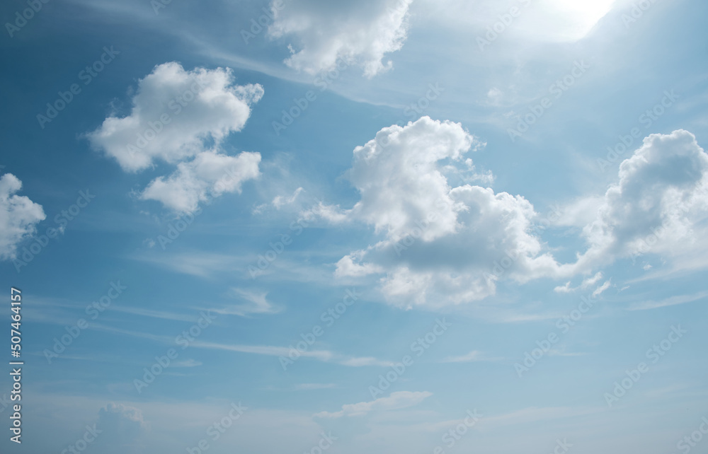 Canvas Prints blue sky background with clouds .