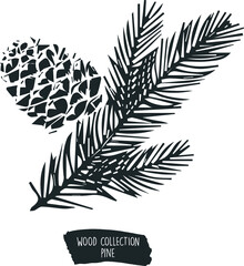 wood collection pine graphic resources