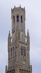 Fototapeta na wymiar Medieval belfry tower of Bruges, Flanders, Belgium