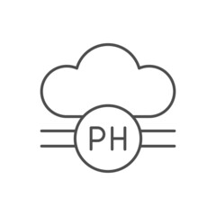PH balance line outline icon