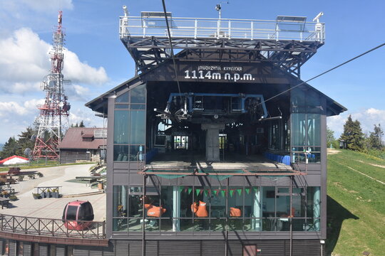 Taras widokowy, Jaworzyna Krynicka, Krynica Zdr&oacute;j, Małopolska, 