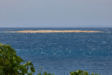 Starker Wind an der Adria im Sommer