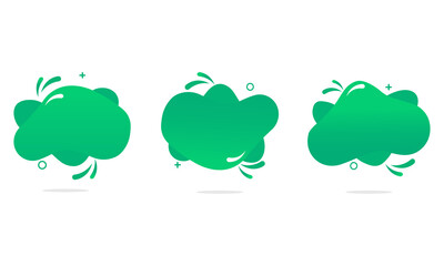 green drops brush strokes eps 10