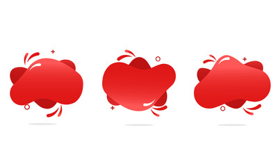 red drops brush strokes eps 10