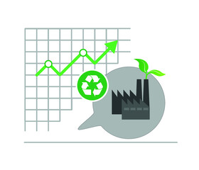 creative renewable energy concept. Green alternative energy. environmentally friendly, clean energy. Isolated vector illustration.
