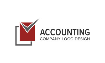 book with check mark for accounting stock market analytic vector logo design template	
