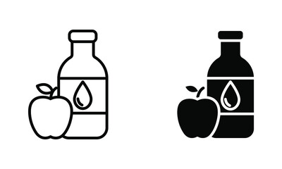 apple juice in bottle package icon vector