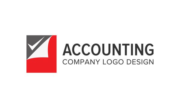 book with check mark for accounting stock market analytic vector logo design template	
