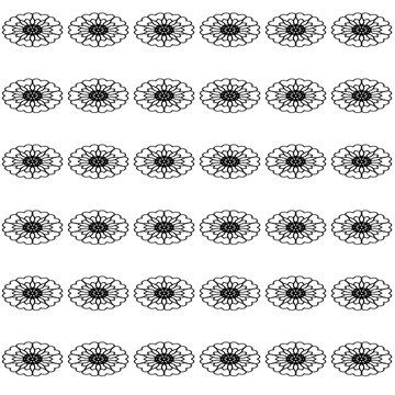 flower mandara art on a isolate white  background. A sketch for coloring. Coloring antistress.Doodle illustration freehand drawing.Pattern to decorate cards, invitations and nature concept
