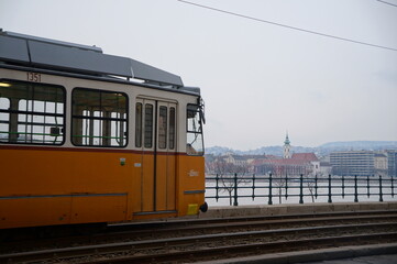 Fototapeta na wymiar Straßenbahn Budapest