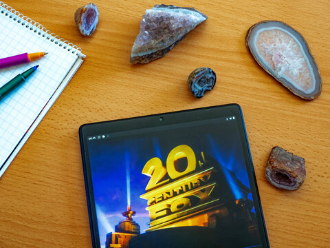 In This Photo Illustration 20th Century Fox Logo Seen Displayed On A Tablet