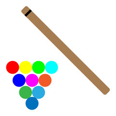stick billiard icon