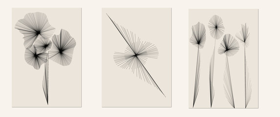 Creative minimalist hand painted Abstract art grunge background with black line abstract art. Design for wall decoration, postcard, poster or brochure, home decoration © tatyana